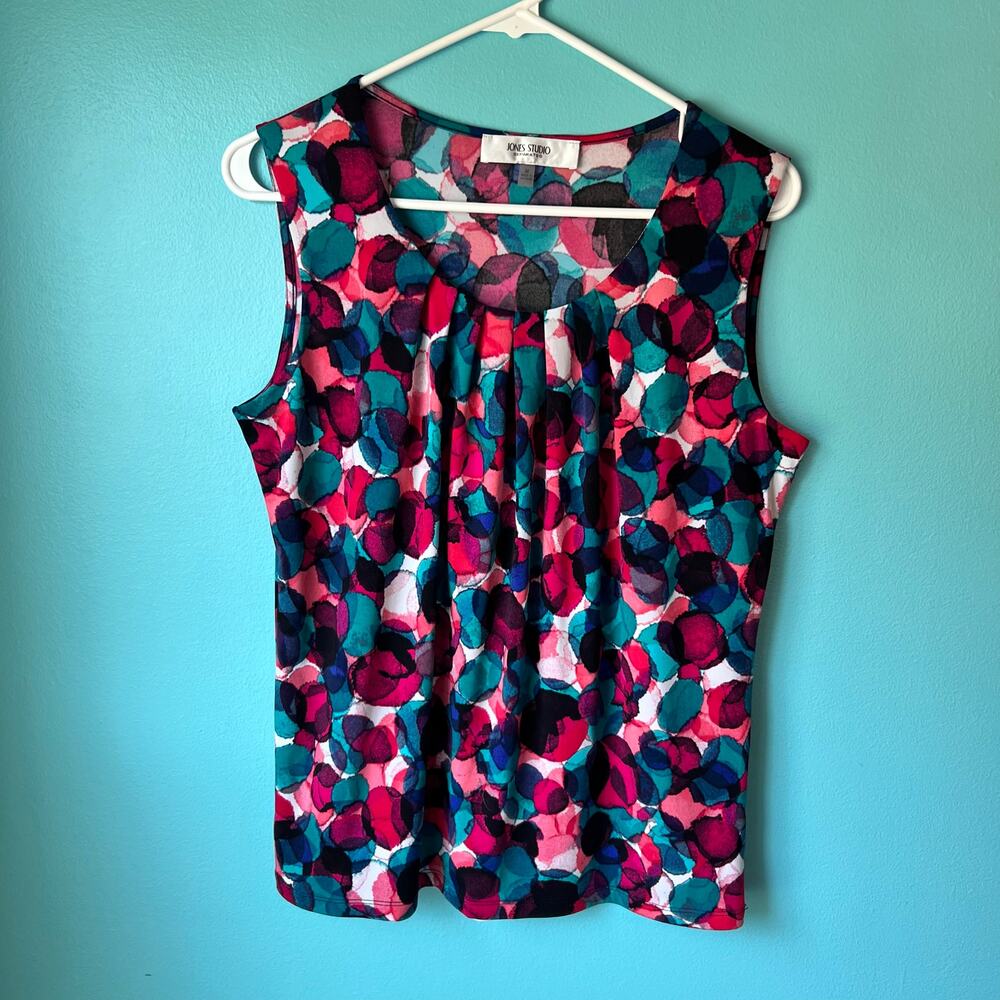 JONES STUDIO Women's Lightweight Stretch Polyester Tank Top Multicolor Size Med